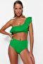 Yeşil Hipster Yüksek Bel Bikini Altı TBESS21BA0057 - 3