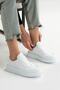 White Lace-up Lightweight Daily Mid-Sole Women's Sneaker - 2