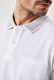 Men's White-white Comfort Fit Relaxed Cut Polo Neck T-Shirt - 4