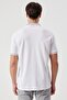 Men's White-white Comfort Fit Relaxed Cut Polo Neck T-Shirt - 5