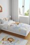 Cloudy Lion Giraffe Elephant Friends Patterned Single Baby Kids Bedding Set - 2