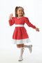 Red Polka Dot Patterned Frilly Girl's Dress - 3