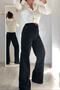 Women's Black Colorfast Palazzo Wide Leg Wide Leg Jeans - 2