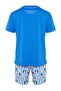 Dark Blue Unisex Regular Fit Printed Shorts Pajamas Set TMNSS23PT00000 - 8