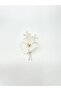White Flower Gold Hairpin Knob Buckle