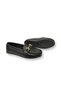 Women's Black Ballerina Light Comfortable Sole Leather Skin Shoes - 3