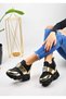 Women's Sports Shoes with Stone-Front Wedge Heels - 4