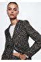 Stone-Embellished Buttoned Tweed Jacket - 6