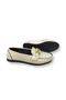 Women's Cream Ballerina Light Comfortable Sole Leather Skin Shoes - 2