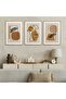 Natural Wooden Framed 3-Piece Painting Set Hpn077