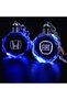 2d Blasted Crystal Led Light Keychain with Fiat Logo, Car Keychain - 3