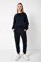 Women's Navy Blue Cotton Pajama Set - 2