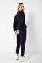 Women's Navy Blue Cotton Pajama Set - 4