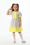 Yellow Butterfly Patterned Frilly Girl's Dress - 6