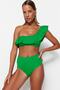 Yeşil Hipster Yüksek Bel Bikini Altı TBESS21BA0057 - 4
