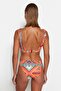 Tropikal Desenli Normal Paça Bikini Altı TBESS22BA0306 - 5