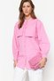 Pink Roba Detailed Woven Cotton Shirt Tctss23Tg00030 - 5