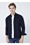 Lemon Shirt Collar Navy Blue Men's Shirt E-austen-y - 5