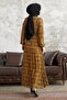 Luiza Tie Collar Chiffon Dress - Mustard - 5