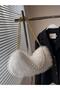 White Pearl Plush Women's Shoulder Bag - Std Classic - 4