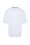 Basic Beyaz Relaxed/Rahat Kesim Triko Bant Dokulu Pike T-Shirt TMNSS23TS00079 - 8