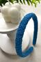 Women's Hair Tiara Blue Color Beaded, Hair Band Crown
