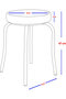 4 Pieces Brown Octopus Stool Kitchen Stool Stackable Stool Thick Stool - 3