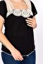 Women's Black Lace Collar Şilebezi Blouse - 2