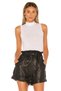 Women's White Half Turtleneck Silk Jersey Bodysuit