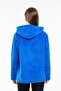 Women's Cobalt Blue Zippered Fleece Cardigan - 5