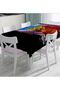 Colorful Far East Balance Icon Digital Printed Tablecloth on Black Background