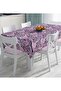 مفرش طاولة مطبوع رقمي بتصميم خاص بنمط الفهد على أرضية أرجوانية