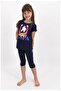 Girl's Navy Blue Tights Suit 851-4