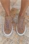 Angelo Women's Nude Real Suede Eva Sole Sneakers - 3