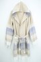 Peshtemal Bathrobe Stripe beige-cream-blue