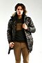 Men's Khaki Coat -Uce070082A44 - 2