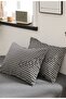 Plaid 50x70 Zippered 2-Piece Pillow Case Black
