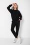 Women's Black Cotton Pajama Set