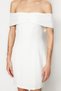 Ecru Lined Bias Tape Woven Short Wedding/Wedding Stylish Evening Dress Tprss23El00348 - 3