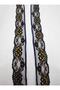 Lycra Lace Ribbon 4.5 Cm Width Black Gold-gold Color Glitter Lace Ribbon Edge Model 10 Mt - 2