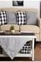 Plaid 4-Piece Compatible Set 40x40 Pillow Case Black - 2