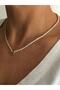 Steel Clover Model Waterway Zircon Stone Necklace - 4