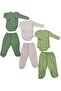 Long Sleeved Self Gloves, Double Breasted Badi and Booties Bottom (3 Sets Mold-cream-cagla) - 4