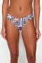 Çiçek Desenli V Kesim Normal Paça Bikini Altı TBESS23BA00220 - 4