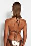 Brown Triangle Covered Bikini Top Tbess23Bu00383 - 8