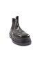 Women's Thick Sole Laser Stretch Detailed Boots Black Wrinkled Patent Leather 1230173142674 - 2