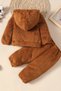 Baby Boy Girl and Child Plush Hooded Double Set - 2