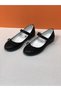 Kafkaslar Girl's Black Non-Slip Sole Orthopedic Ballerina Shoes