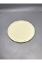 30 Cm Matte Cream Metal Round Tea, Coffee, Cake Serving Tray Decorative Presentation Tray - 3