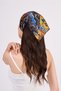 100% Silk Scarf Bandana| Gustav Klimt Lady With Fan - 3